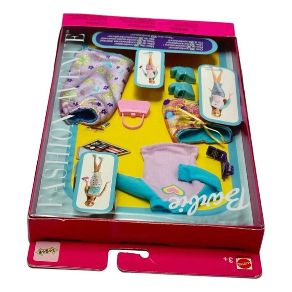 Vintage Barbie Fashion Avenue Doll Clothing Purple Blue Mattel 2002 New - Picture 4 of 7